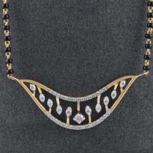 18kt yellow gold designer diamond fancy mangalsutra