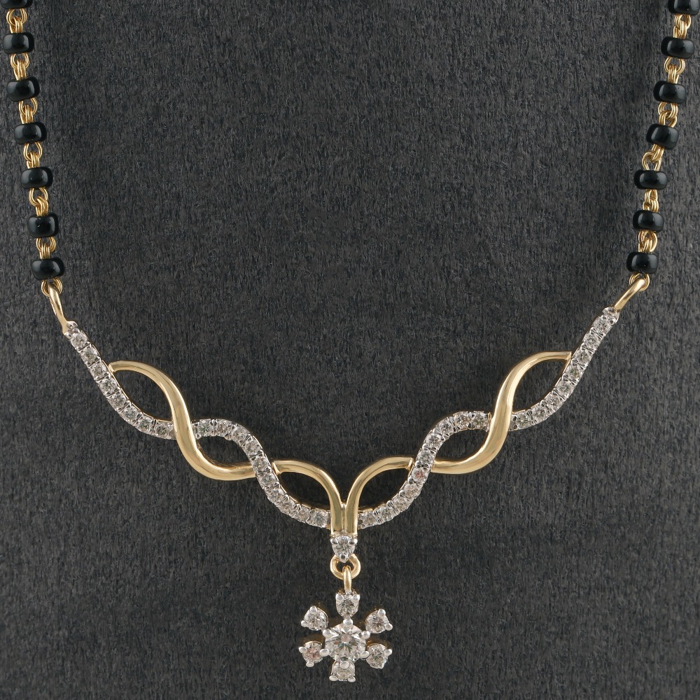 18kt designer diamond mangalsutra