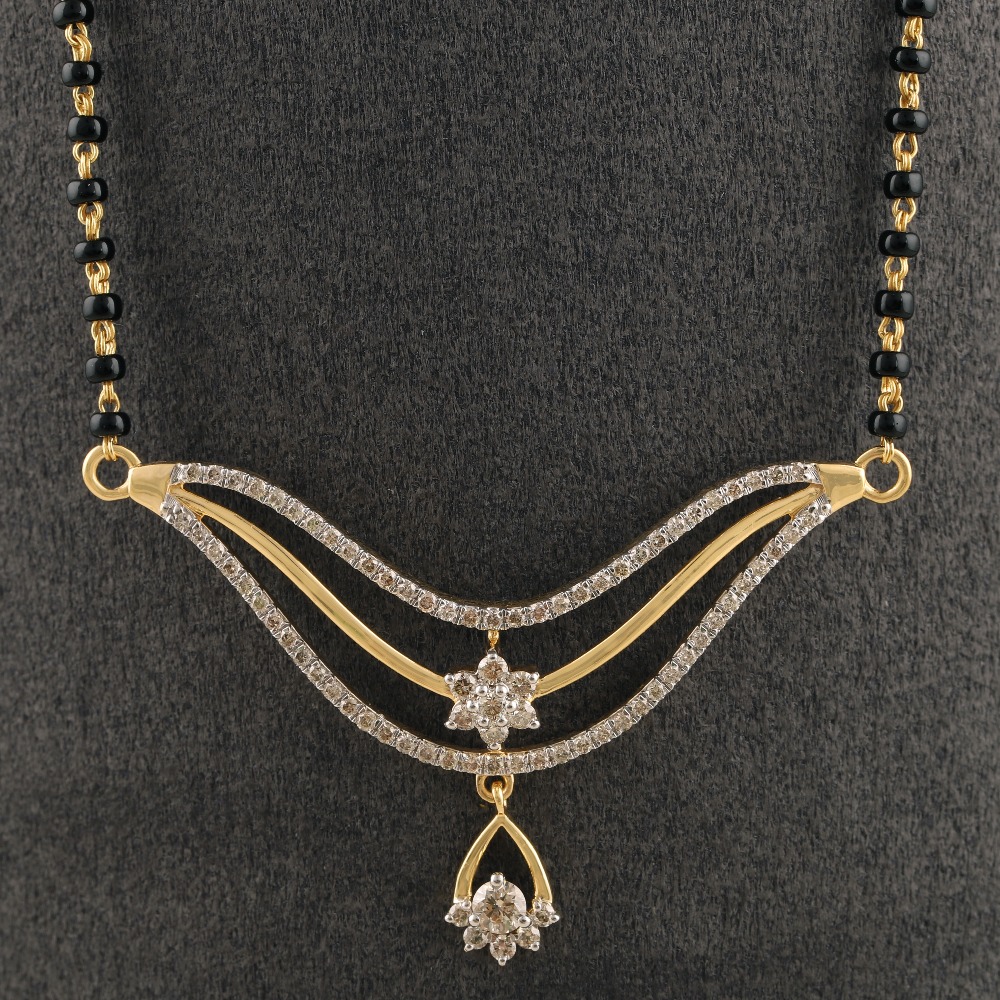 18kt designer diamond mangalsutra