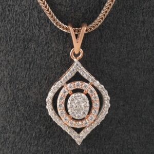 18kt rose gold  diamond pendant