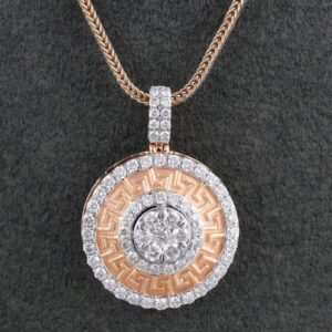 18kt rose gold diamond pendant