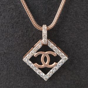 18kt rose gold diamond pendant