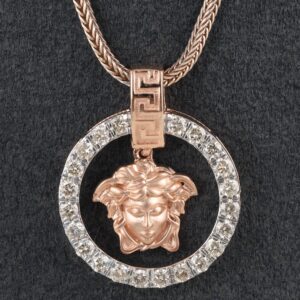 18kt rose gold diamond pendant