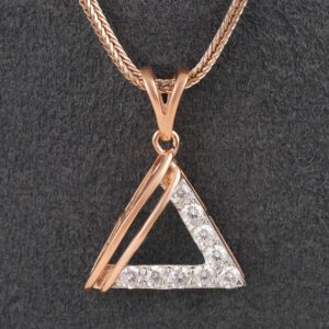 18kt rose gold diamond pendant