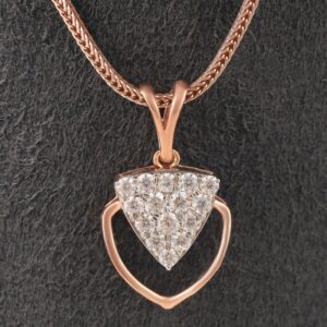 18kt rose gold diamond pendant