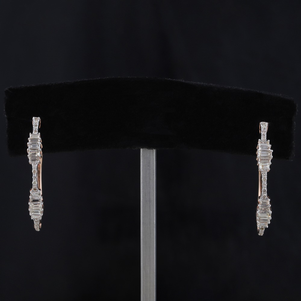 18kt designer diamond bali earrings