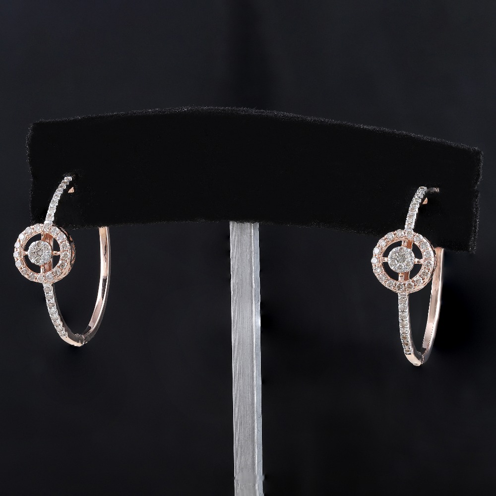 18kt designer diamond bali earrings