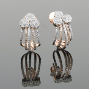 18kt yellow gold diamond bali earrings
