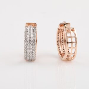 18kt designer diamond bali earrings