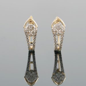 18kt designer diamond bali earrings