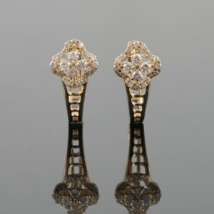 18kt yellow gold diamond bali earrings