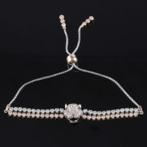18kt rose gold jaguar shine shaped diamond men's bracelet