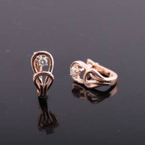 18kt designer diamond bali earrings