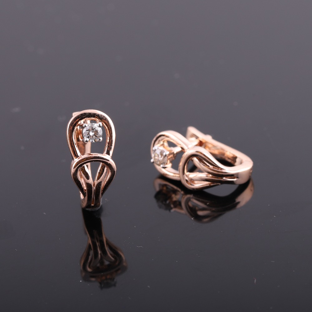 18kt designer diamond bali earrings