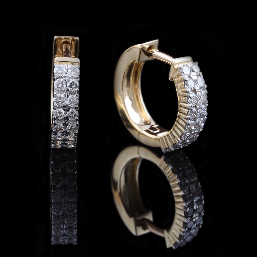 18kt designer diamond bali earrings