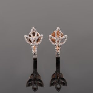 18kt designer diamond stud bali earrings