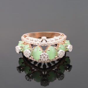 18kt designer diamond uniqne colour stonerings