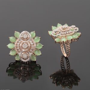 18kt designer diamond unique colour stone rings