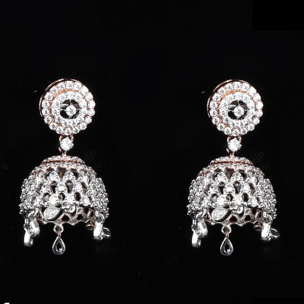 18kt jumki diamond earrings