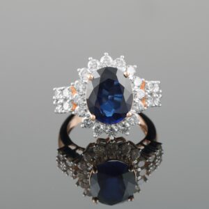 18kt real emerald diamond rings