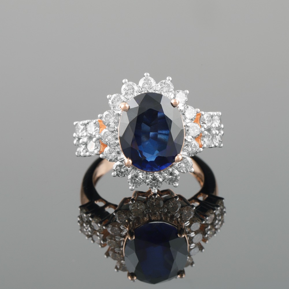 18kt real emerald diamond rings