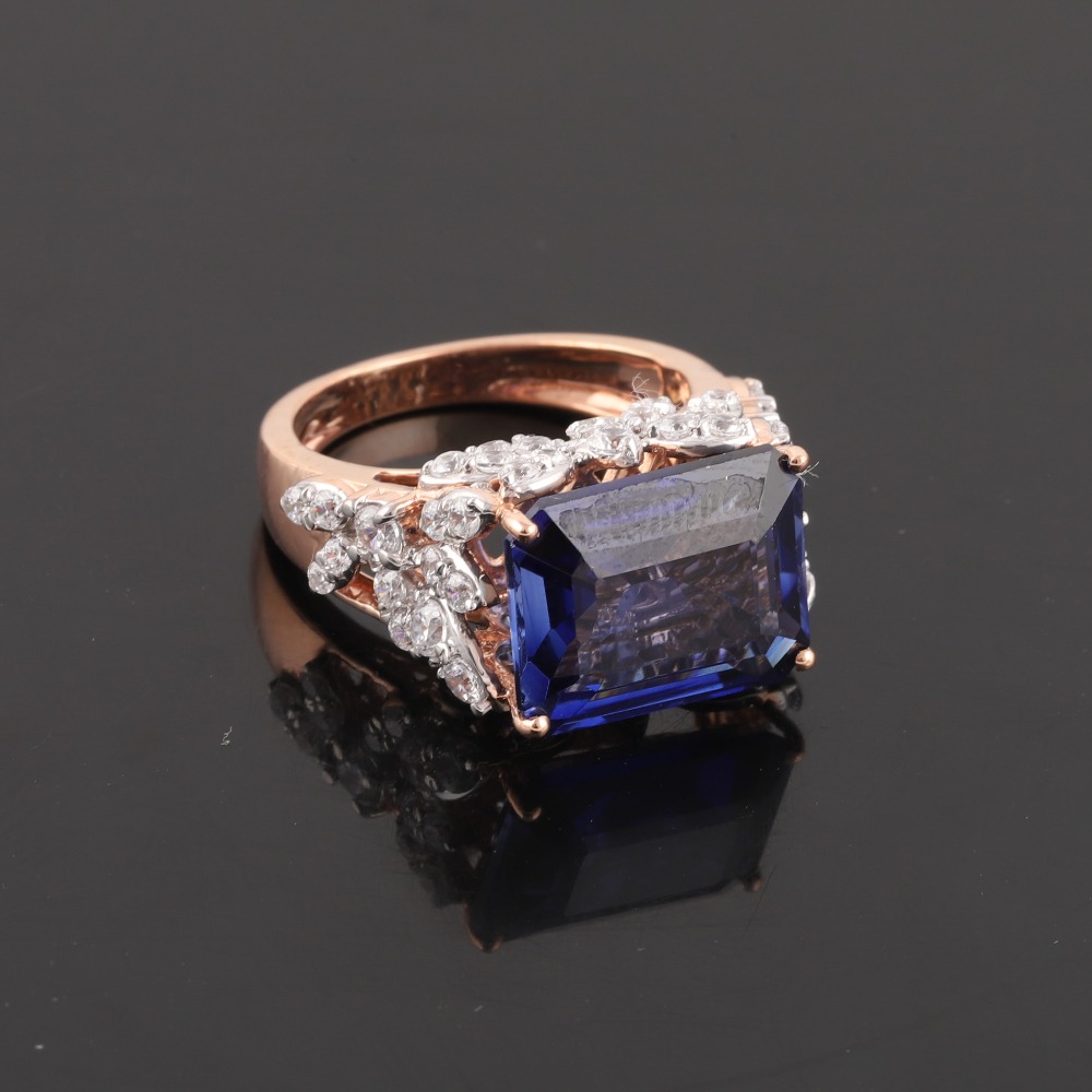 18kt real emerald diamond rings