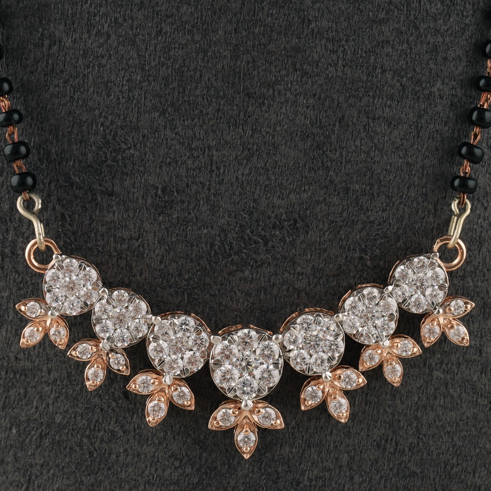 18Kt Gold Graceful Diamond Mangalsutra
