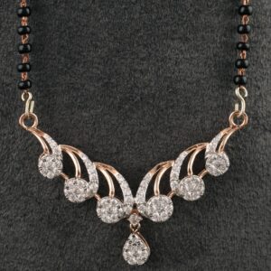18Kt Gold Modern Diamond Mangalsutra