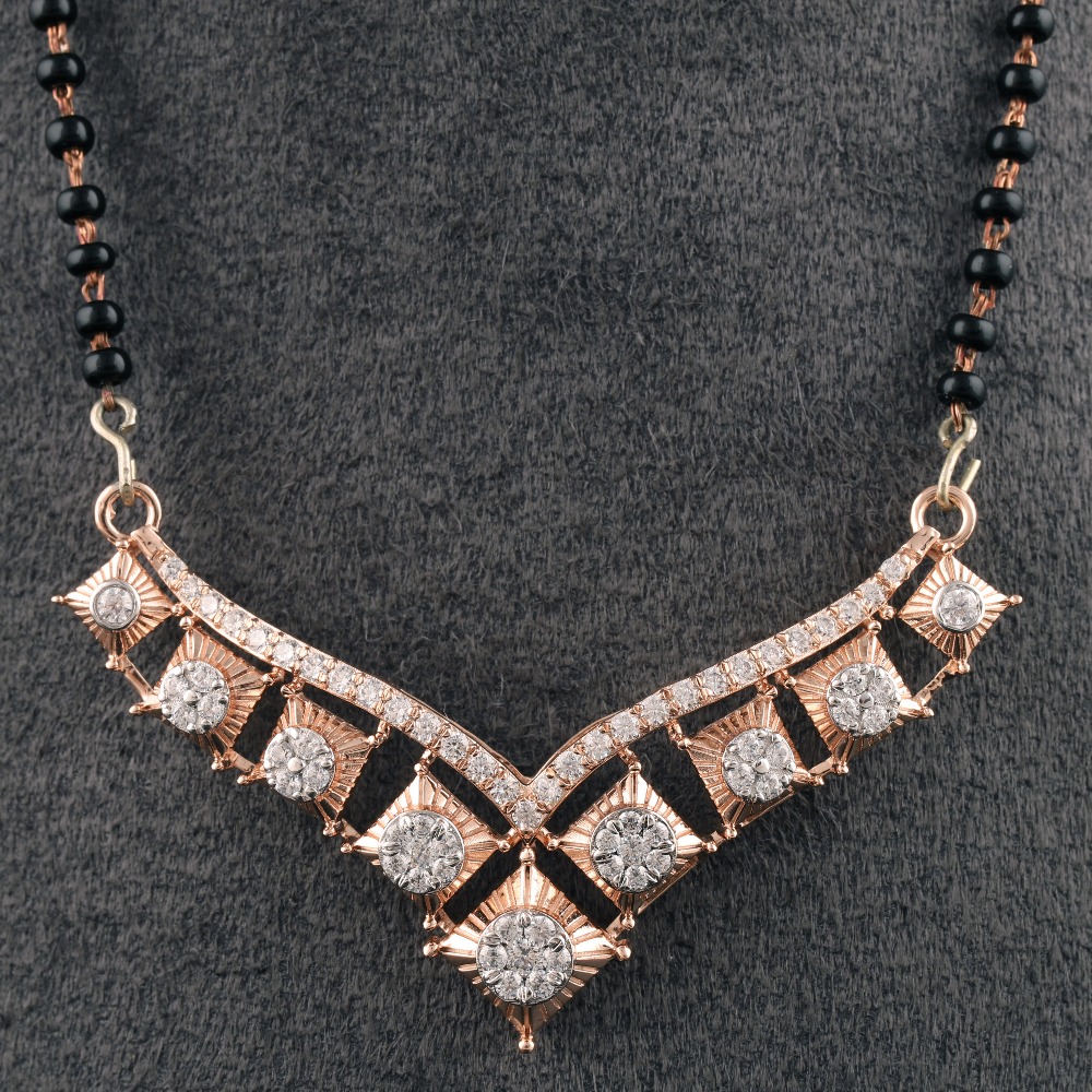 18Kt Gold Fancy Diamond Mangalsutra
