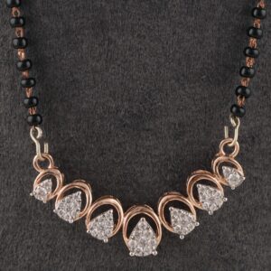 18kt pressure set diamond mangalsutra