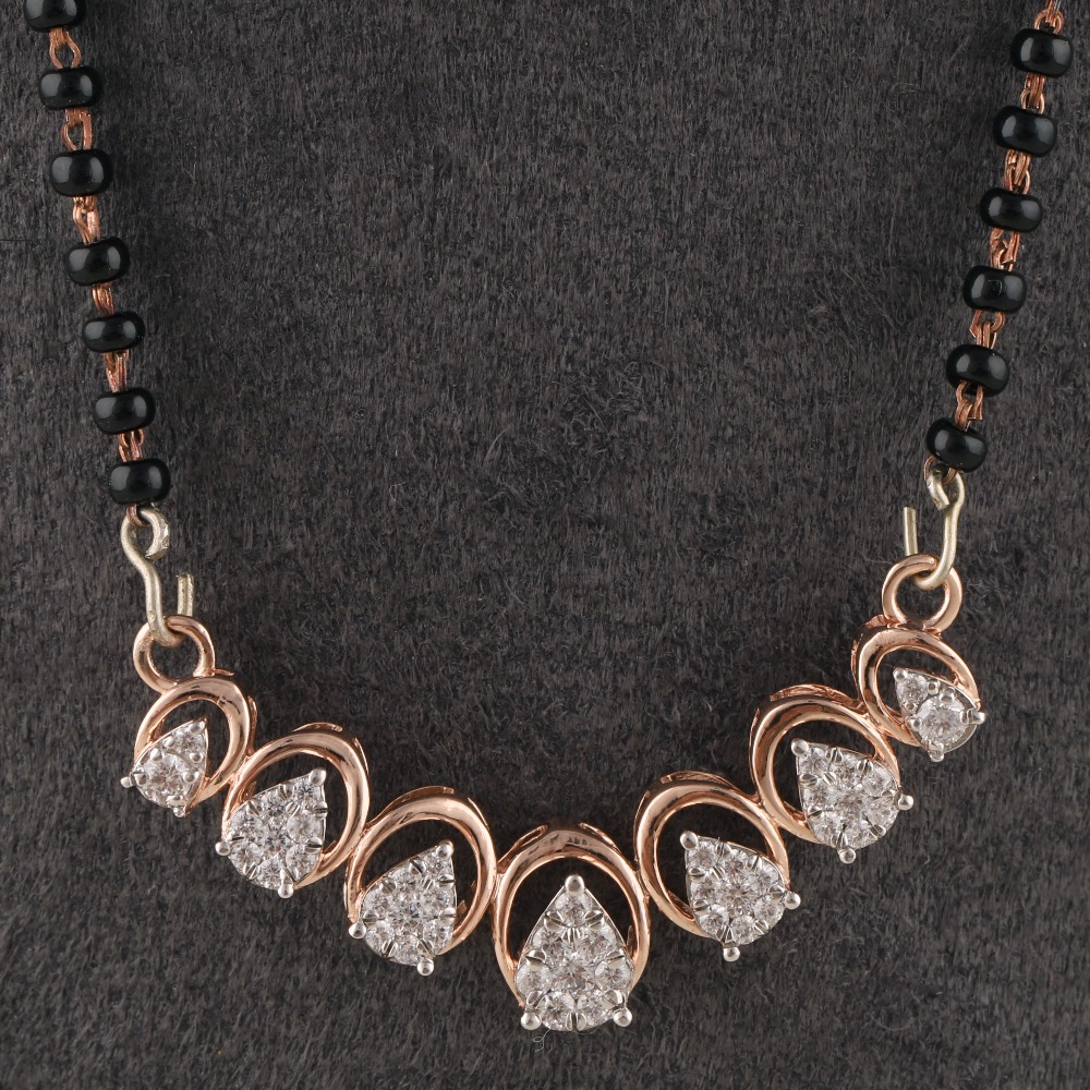 18kt pressure set diamond mangalsutra
