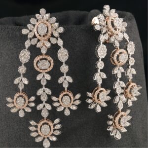 18Kt Gold Handmade Diamond Earring