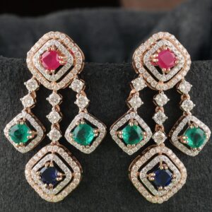 18Kt Gold Antique Diamond Earring