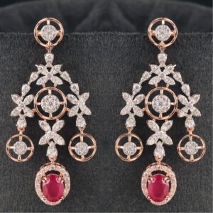 18Kt Gold Fancy Diamond Earring