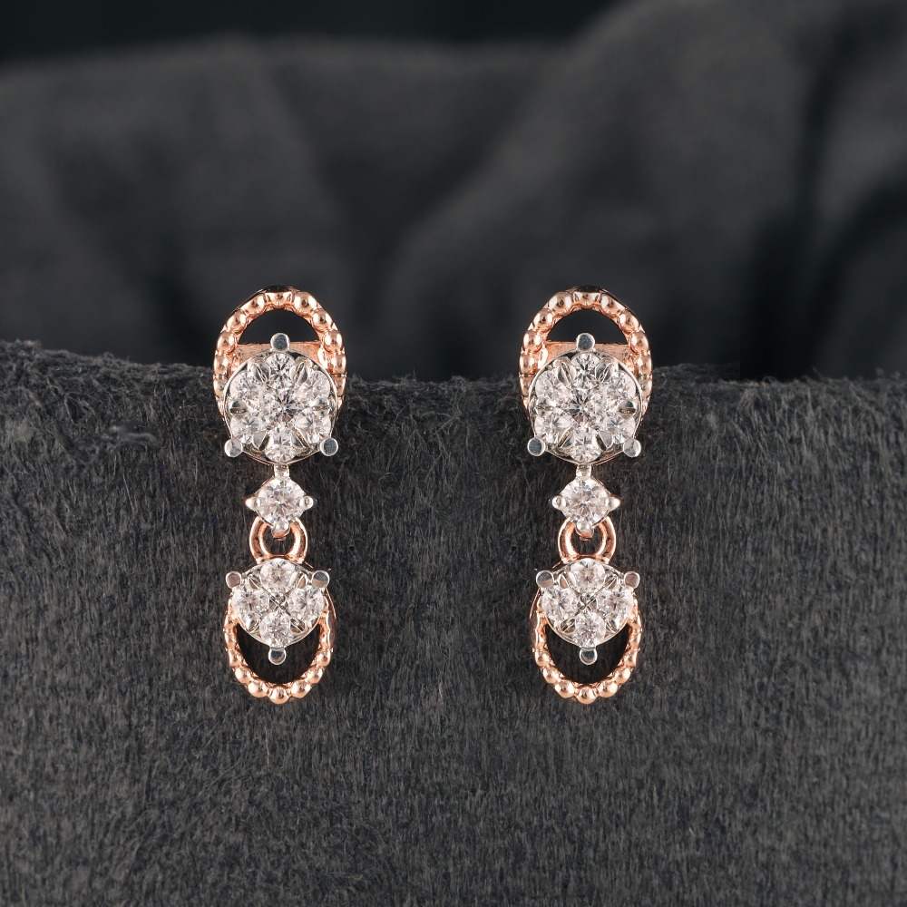 18Kt Gold Antique Diamond Earring