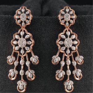 18Kt Gold Handmade Diamond Earring