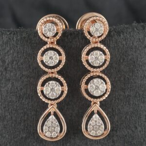 18Kt Gold Modern Diamond Earring