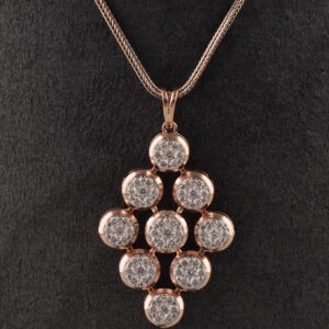 18K Gold Unique Diamond Pendant