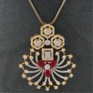 18K Gold Gold Plated Diamond Pendant