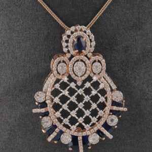 18K Gold Unique Diamond Pendant
