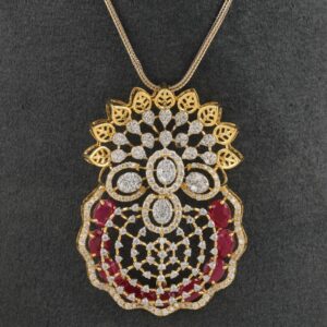 18K Gold Work Wear Diamond Pendant