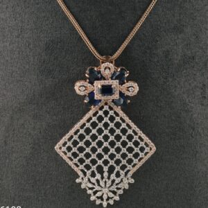 18K Gold Modern Diamond Pendant