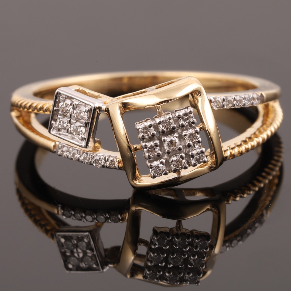 18K Gold Work Wear Diamond Ring