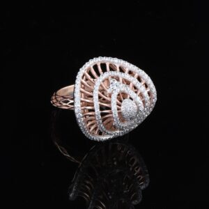 18K Gold Plain Diamond Ring