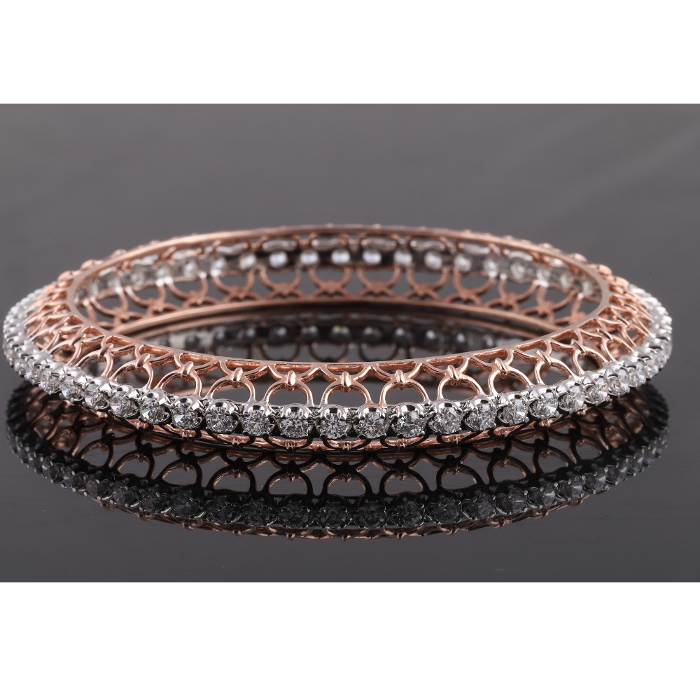 18K Gold Simple Diamond Bracelet