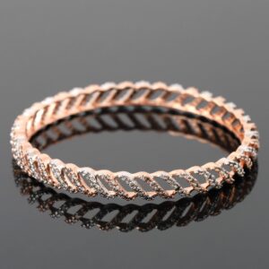 18KT Gold Graceful Diamond Bangle