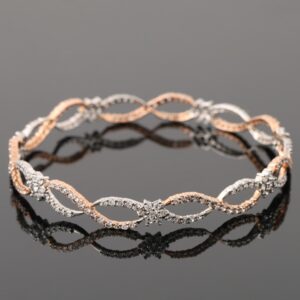 18KT Gold Fancy Diamond Bangle