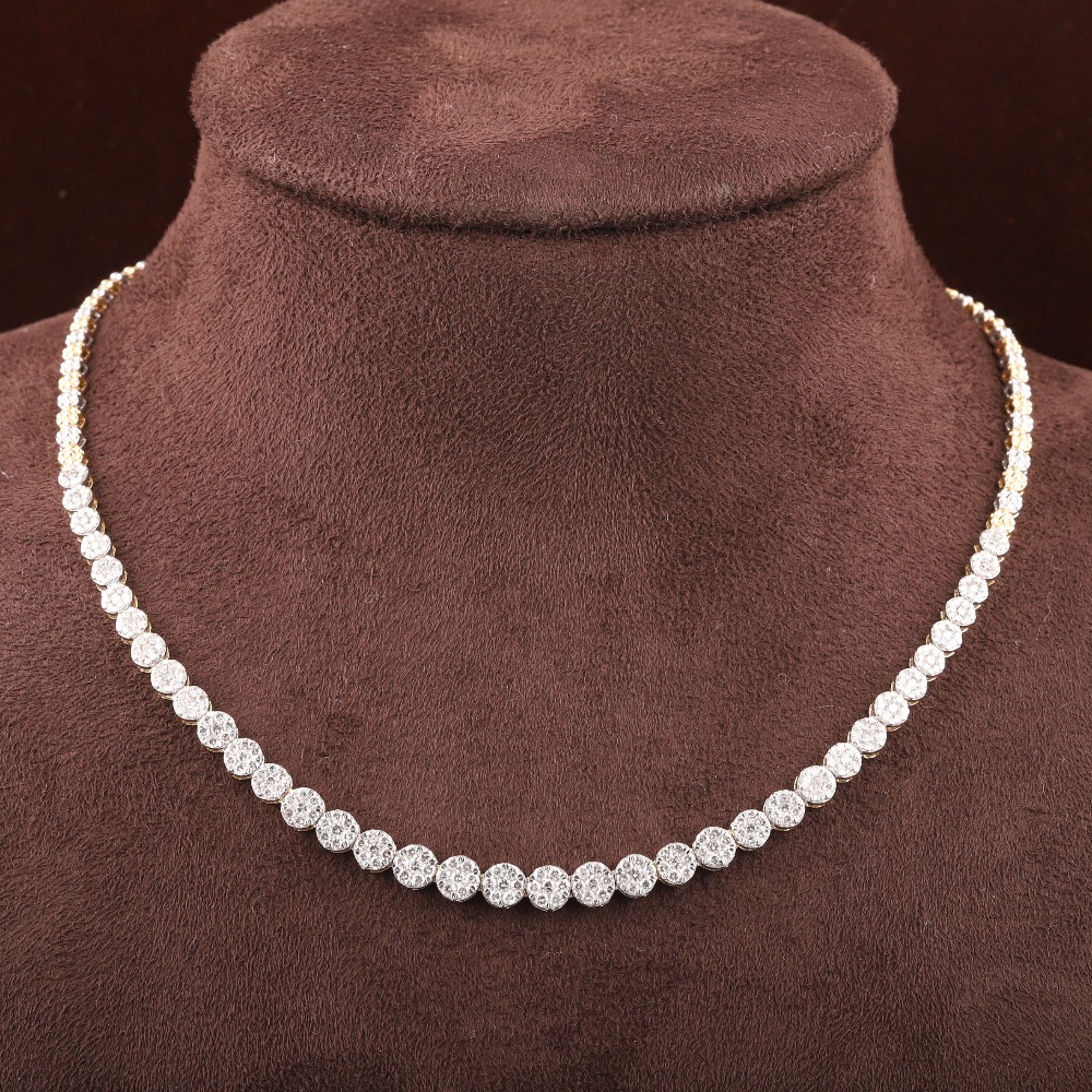 18KT Gold Classic Diamond Necklace