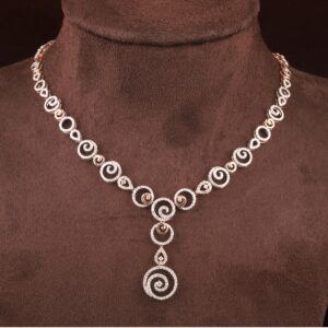 18KT Gold Sparkling Diamond Necklace