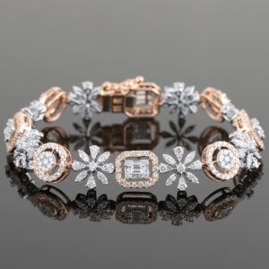 18kt gold classic diamond bracelet